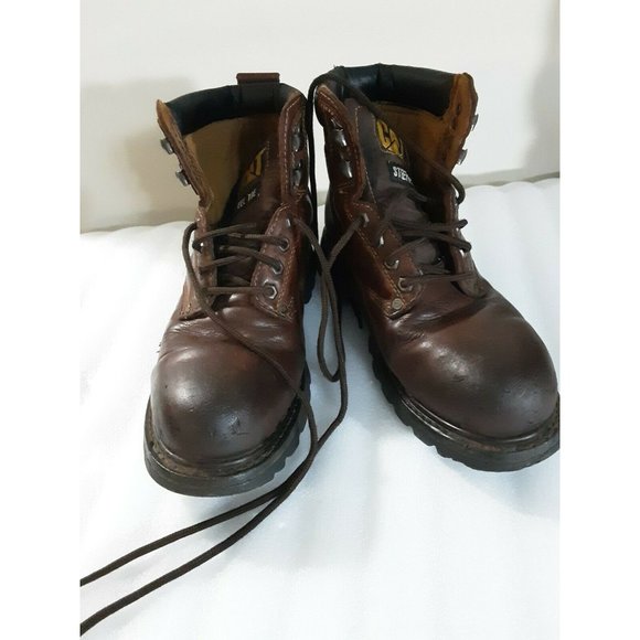 Caterpillar Brown Steel Toe Oil Resistant Mens Shoe US Size 8 1/2 main image 6